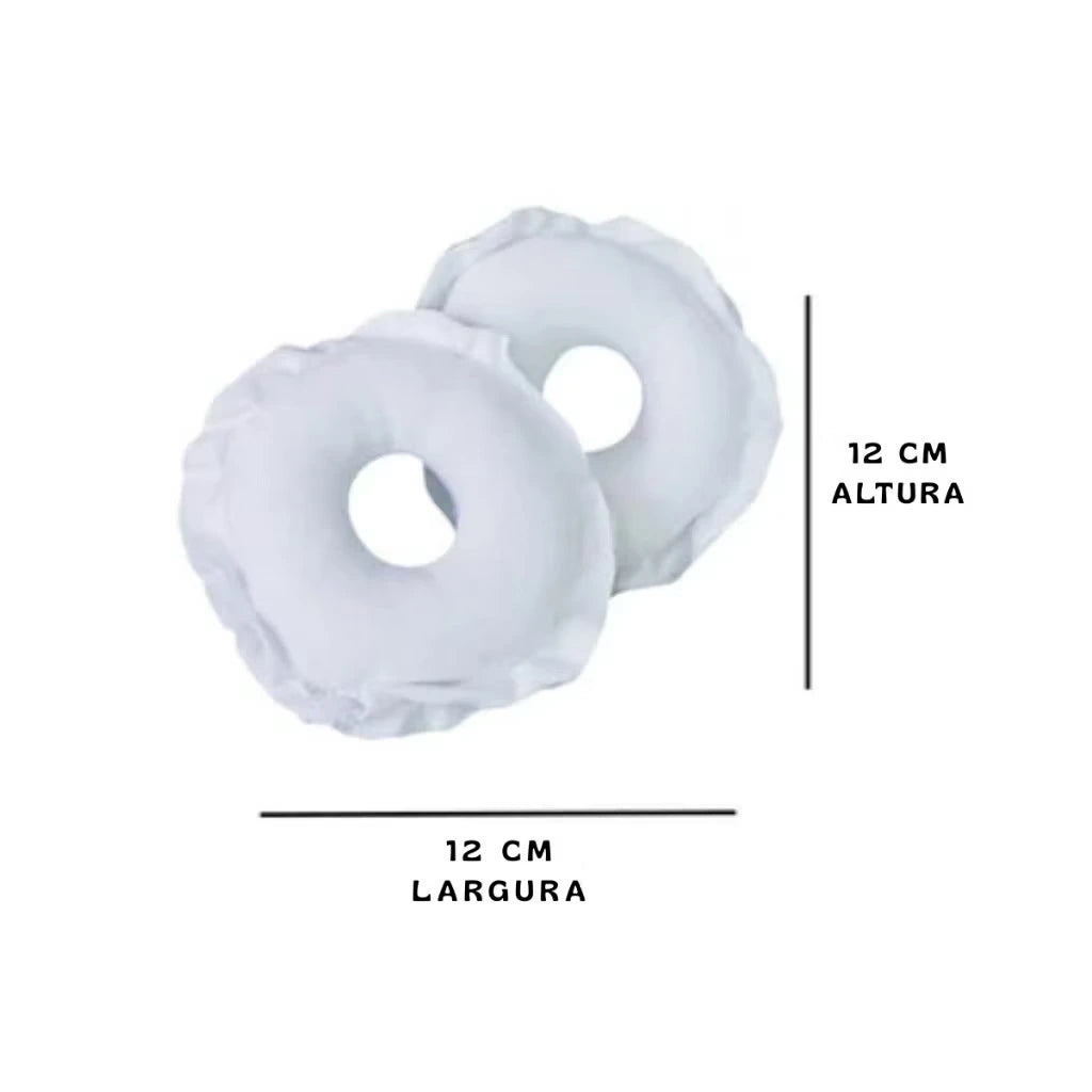Rosquinha Absorvente Amamentação 100% Algodão Kit com 3