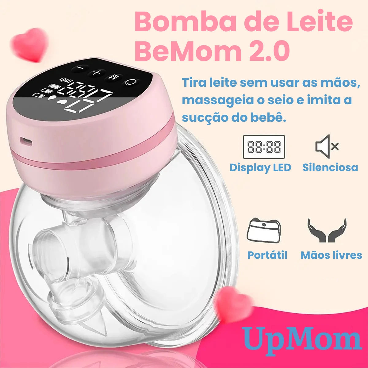 Bomba Elétrica de Extrair Leite BeMom 2.0