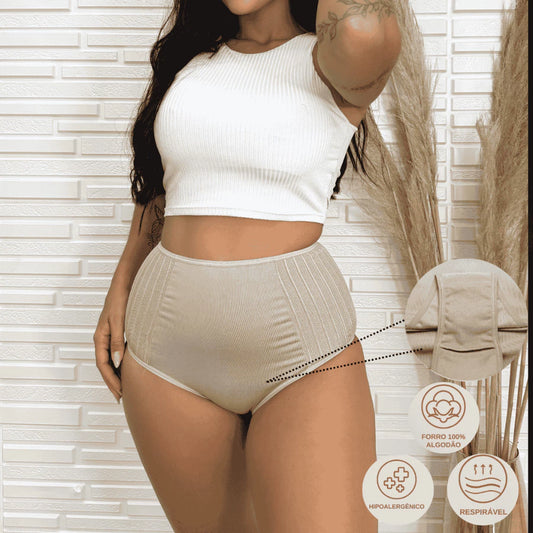 Conjunto 5 Calcinhas Pós parto Anti Culote Sortidas