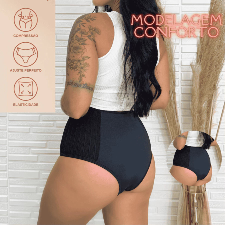 Conjunto 5 Calcinhas Pós parto Anti Culote Sortidas