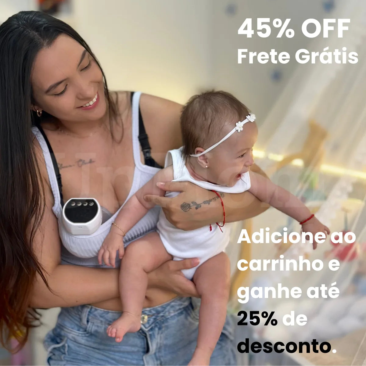 Bomba Elétrica de Extrair Leite BeMom 2.0