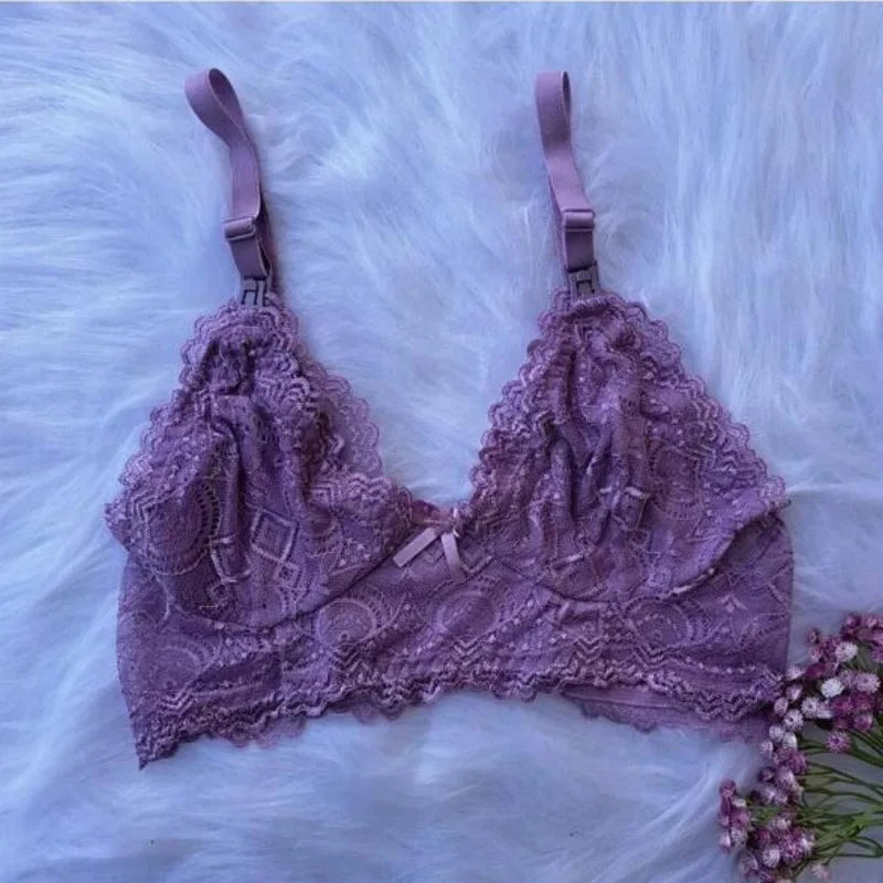 Sutiã Amamentação Renda BeMom - Conjunto com 3 Sortidos