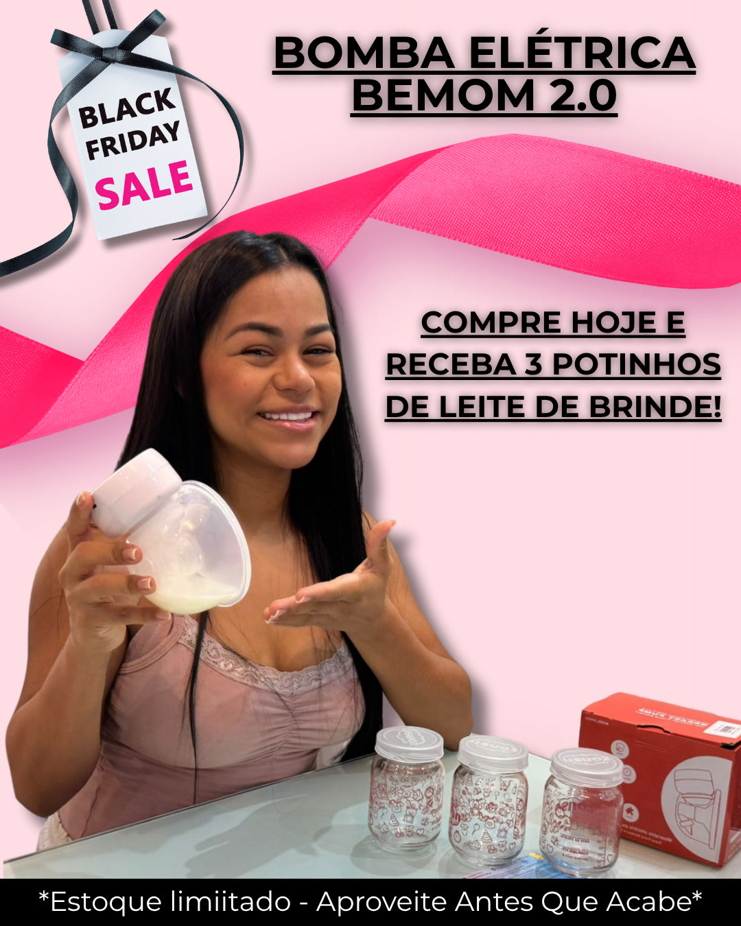 Bomba Elétrica de Extrair Leite BeMom 2.0