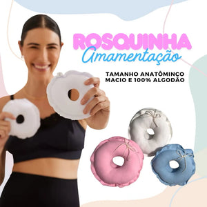 Rosquinha Absorvente Amamentação 100% Algodão Kit com 3
