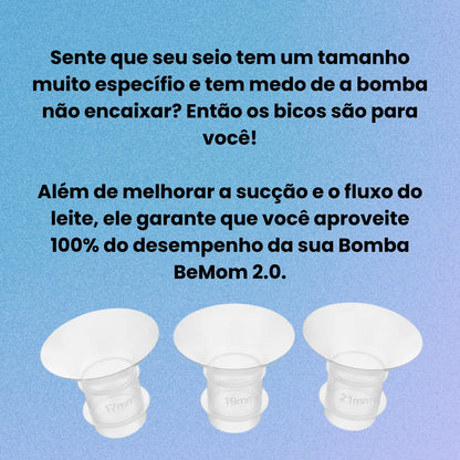 Kit de Bicos para Bomba BeMom 2.0